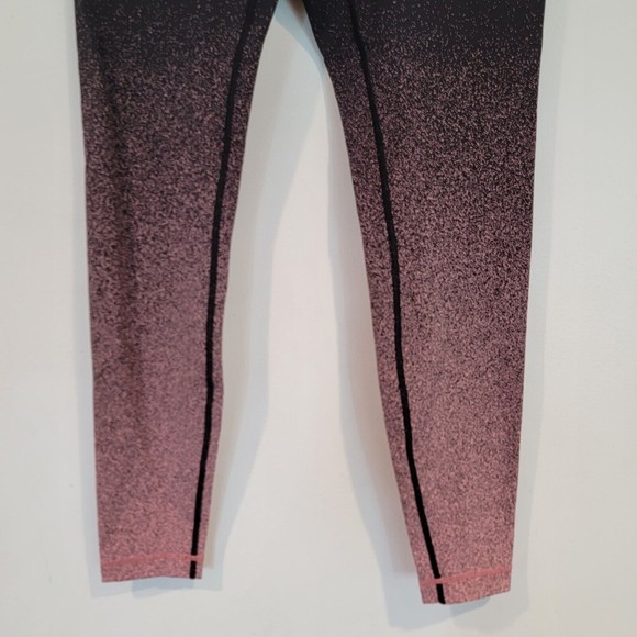 Lululemon Wunder Under Hi-Rise Tight Ombre Black Yum Yum Pink Speckle Size 10 - Picture 6 of 9